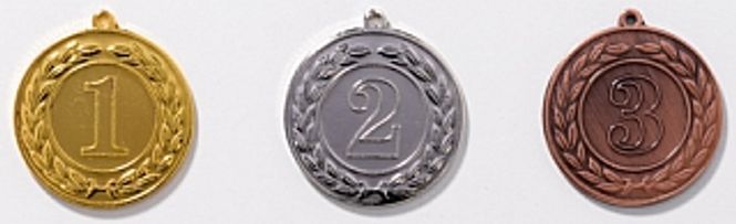 Huvudbild Medalj, Champion 1, 2, 3