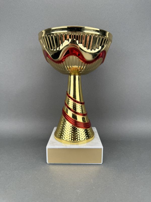 Pokal Helix, Guld-Röd, 200mm, Diameter 120mm