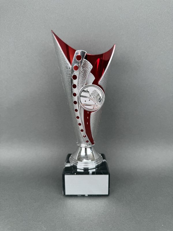 Trofé Jenny, Silver-Röd, 190mm